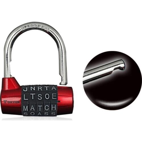 5 Letter Word Padlock Combination Security Resettable Lock Heavy Duty Aluminum Alloy Waterproof Keyless Lock Suitable for