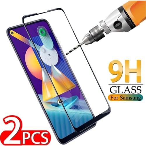 2pcs HD Tempered Glass for Samsung Galaxy M40 M51 M21 Protective Safety Glass For Samsung M20 Premium Screen Protector Glass