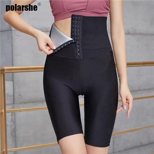 Women Sweat Sauna Pants Waist Trainer Thigh Trimmer Weight Loss Slimming Pants Tummy Hot Thermo Body Shaper Shaping Girdle