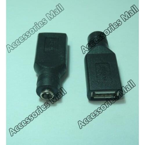 1-50pcs DC 5.5*2.1 mm female jack to USB 2.0 Female jack 5V DC Power Plugs Connector Adapter Laptop PC