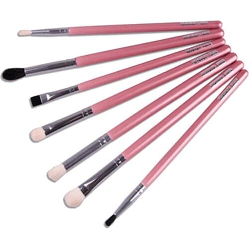 1Set Wooden Blending Powder Smudge Brush Handle Eyeshadow Eyebrow Eyeliner Professional Eyes Makeup Brushes Set