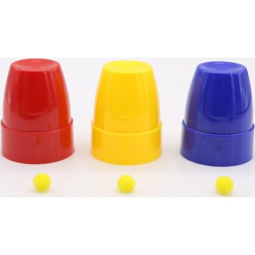 1set Magic Cups and Balls Magic Tricks Easy To do Kids Gift Magic Toy Close up Magician Gimmick Magic Prop