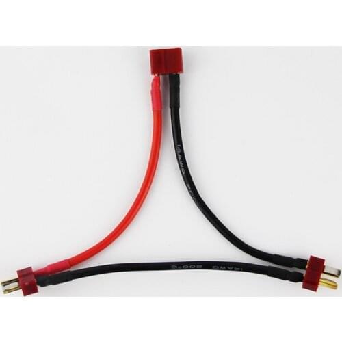 100pcs Dean T-Plug Y Wire Harness T Plug Series Battery Connector Adapter Cable for RC HELICOPTER CAR Quadcopter Mulitcopter