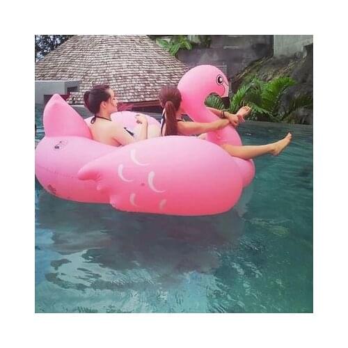190CM Giant Inflatable Flamingo Swimming Float Pool Float Swan for Adult Tube Raft Kid Swimming Ring
