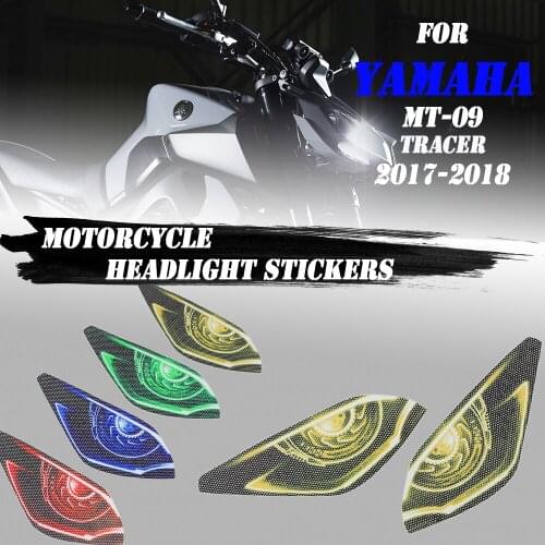 For YAMAHA MT-09 Tracer MT09 MT 09 2017-2018 Motorcycle 3D Front Fairing Headlight Stickers Guard Head light protection Sticker