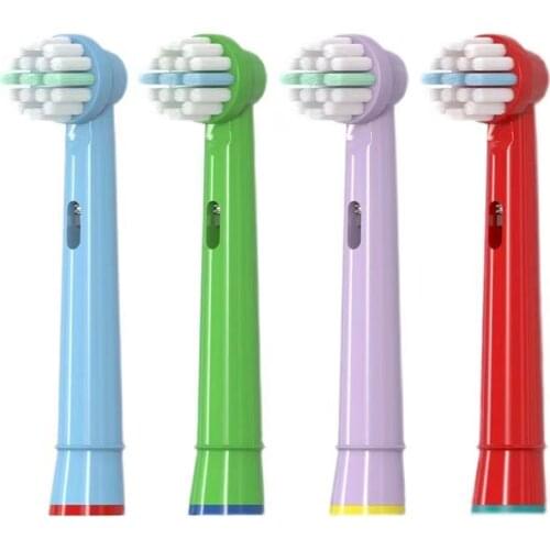 4pcs Replacement Kids Children Tooth Brush Heads For Oral-B Electric Toothbrush Fit Advance Power/3D Excel/Triumph/Pro Health