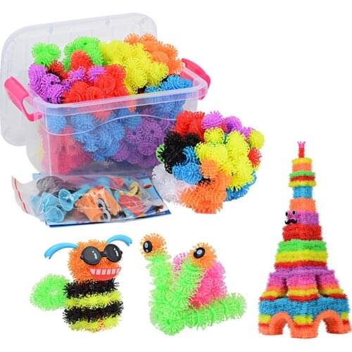 400Pcs/Set Thorn Ball Magic Puffer Ball Creative DIY Assembling Toys Assemble 3D Puzzle Blocks Squeezed Toys For Children