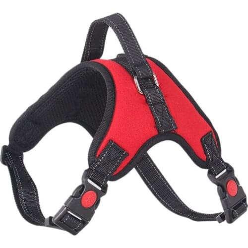6color Dog Harness Middle and large size explosion-proof Oxford dog chest and back strap Saddle pet seatbelt Night reflection
