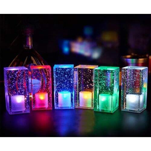 Thrisdar Bar table lamp LED charging bar table lamp creative bedside restaurant KTV table lamp coffee shop night light clear bar