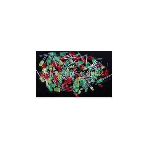 Free shipping 100pcs 5mm Green LED light emitting diode / F5 LED Green Colour led lamp