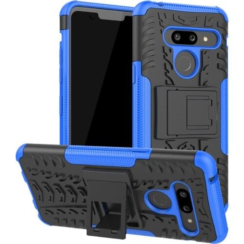 For LG G8 ThinQ G820 case Shockproof TPU+Hard PC Hybrid Stand Back Cover For LG K40 V40 V50 ThinQ Q7 G7 Q6 V30 Plus G6 Pro Coque