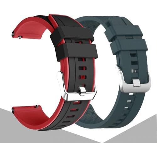 20MM/22MM Double Color Silicone Sport Watch Band Strap Fit for Seiko Diver Scuba