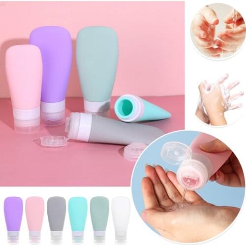 38/60/90ml Emulsion Silicone Bottles Travel Portable Care Set Storage Bottle Skin Care Products Lotion Creative Distribution Box