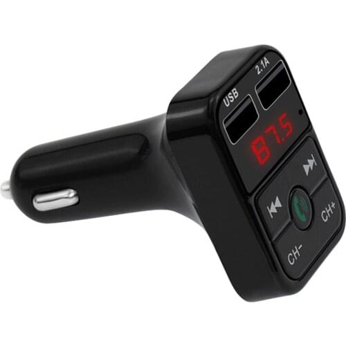 Car Bluetooth 5.0 FM Transmitter Wireless Handsfree Audio Receiver Auto MP3 Player 2.1A Dual USB Fast Charger Phone Charger