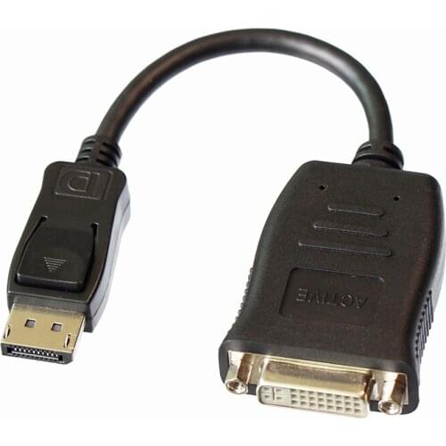 20CM Active DP Male to DVI Female Converter Cable Cord Active DP High Definition Multi Screen Splicing Adaptor
