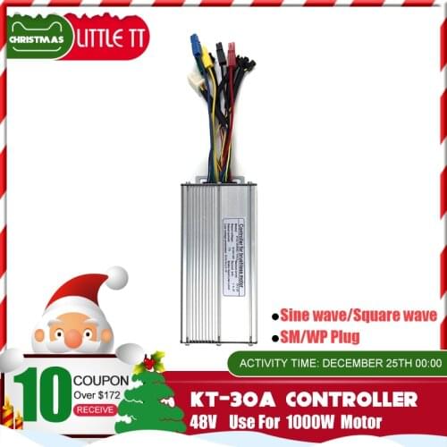 KT Ebike Controller 48V 750W 1000W 30A Brushless12 Mosfet Square Wave Sinewave KunTeng Controller Electric bike Accessorices