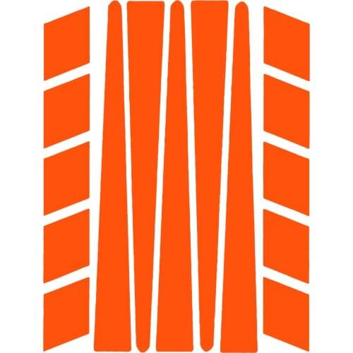 Strip Shape Fluorescent Orange Sticker Plane Extreme