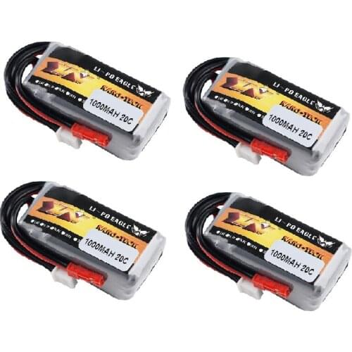 11.1V 1000mAh Lipo Battery JST Plug For Halicopter Multi motor Parts Lthium battery 11.1 v 1000mah Airplanes battery