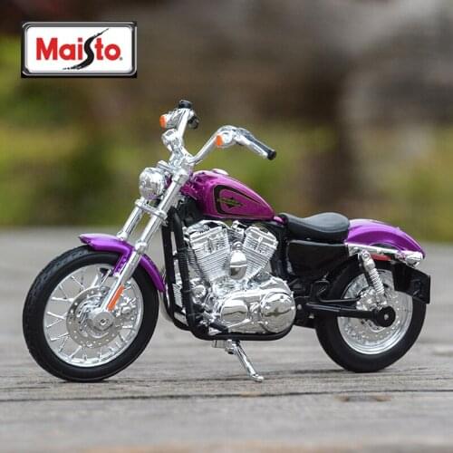 Maisto 1:18 2013 XL 1200V Seventy-Two Die Cast Vehicles Collectible Hobbies Motorcycle Model Toys