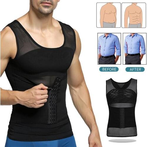 Men Body Shapers Tank Tops Bodybuilding Tank Fitness Men Slimming Vest Gym Shirt Workout Tank