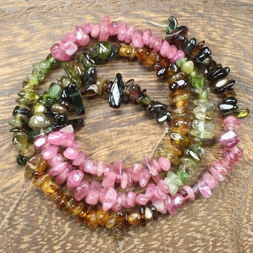 Natural Multi-color Tourmaline 2-5mm Freeform Beads 15"/38cm, For DIY Jewelry making ,We provide mixed wholesale for all items