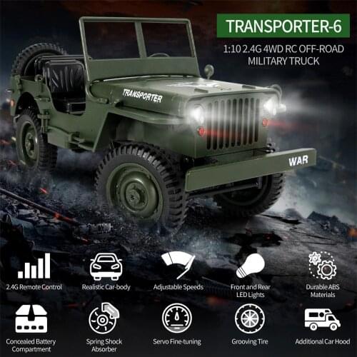 Ew Arrival RC Car HOSHI JJRC Q65 Jeep Car with High-Speed 1: 10 2.4G 4WD Remote Control Off-Road Vehicle Toy