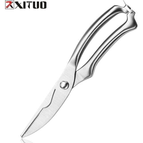 XITUO Kitchen Utility Shears Stainless Steel Poultry Scissors Cooking Scissors for Chicken Bone, Fish, Meat Cut Chef Scissors