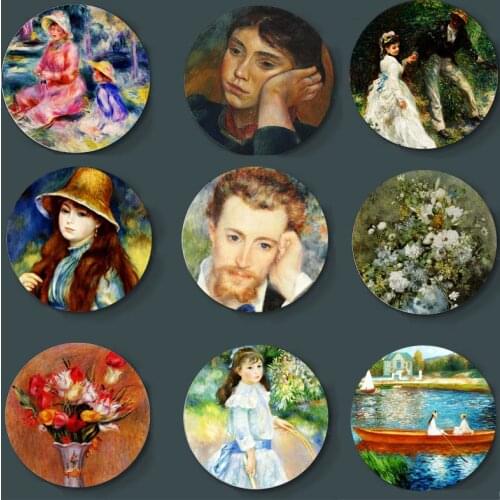 Pierre-Auguste Renoir Painting Decorative Plate High-End Ceramic Art Plate Home Living Room Restaurant Background Handcrafts
