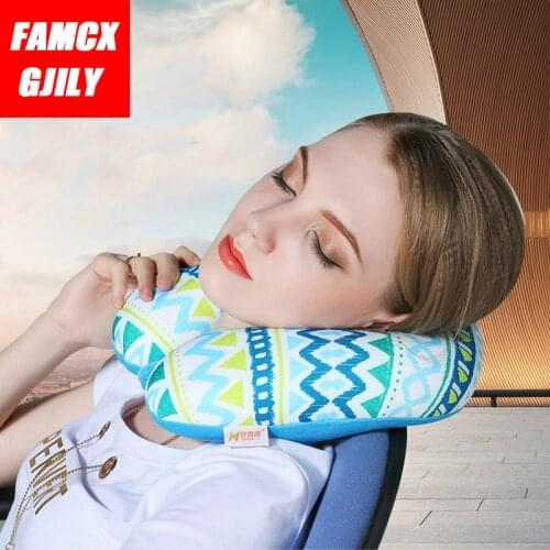 Soft U Shape Shaped Travel Neck Pillow Memory Foam Women Adults Neck Support Rest Pillow Pillows For Airplane Flight Office Nap