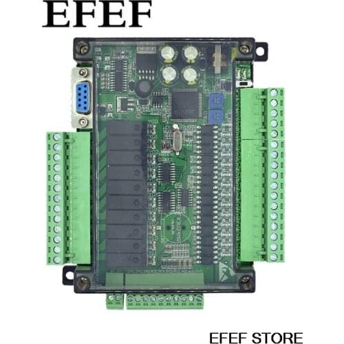 DC24V FX1N FX2N FX3U-24MT PLC Industrial control board 6AD 2DA 14 input 10 transistor output RS485 RTC communications with shell