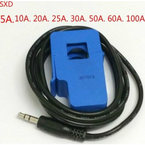 1pcs SCT013 High Quality 5A 10A 15A 20A 30A 50A 60A SCT-013-060 Non-invasive AC current sensor Split Core Current Transformer