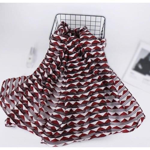 Organza Striped Scarf Shawl Four Seasons Pashmina Business Decorate Scarves Plaid Polyester WOMEN Adult CN(Origin)