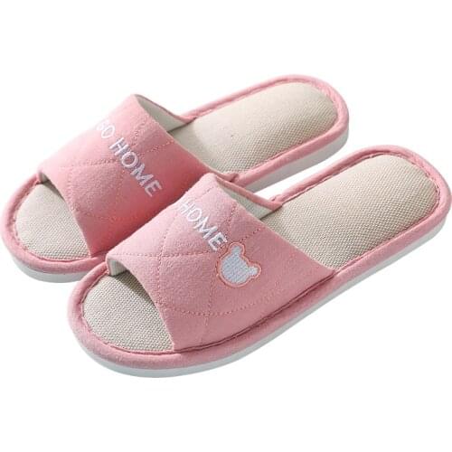 Linen Shoes Household Slippers Indoor Floor Shoes Summer Mute Slippers Sandals Slippers shoes woman flat slippers for women