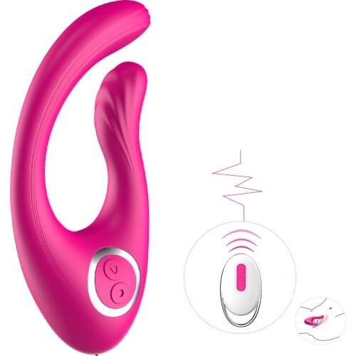 U Shape Double Shock Vibrators For Women Clitoris Powerful Chest Nipple G Spot Stimulator Massager Erotic Sex Toys For Adults