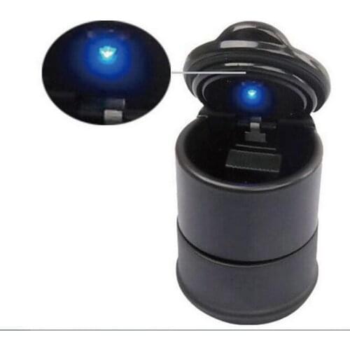Universal Car Portable LED Light Car Ashtray Universal Cigarette Holder Car Styling Mini Holder Trash Box