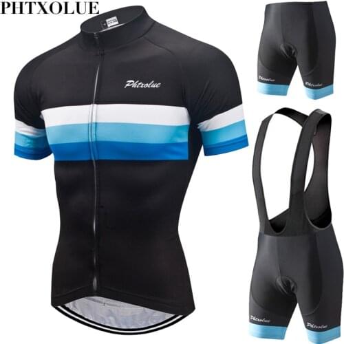 Phtxolue Cycling Clothing Men Cycling Sets Breathable Bicycle Wear Spring Summer Short Sleeve Bike Jerseys