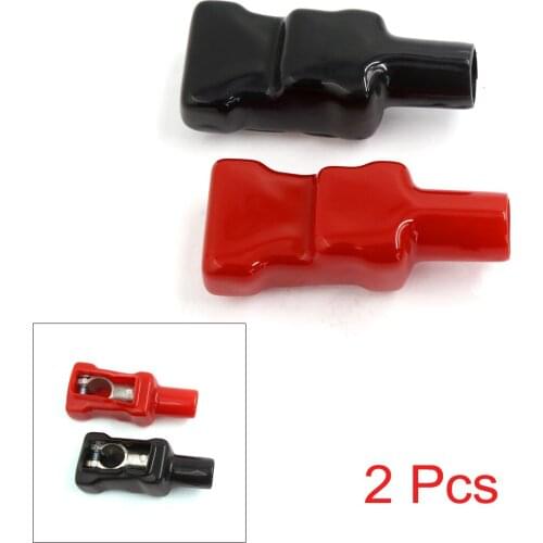 X Autohaux 2Pcs Adjustable Negative Positive Protector Cover Battery Terminal For Auto Car