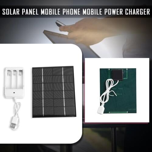 AA Rechargeable Battery Charger 2W 6V Solar Panel for Power Bank Phone Charger Smart Phone Portable Flexible Power