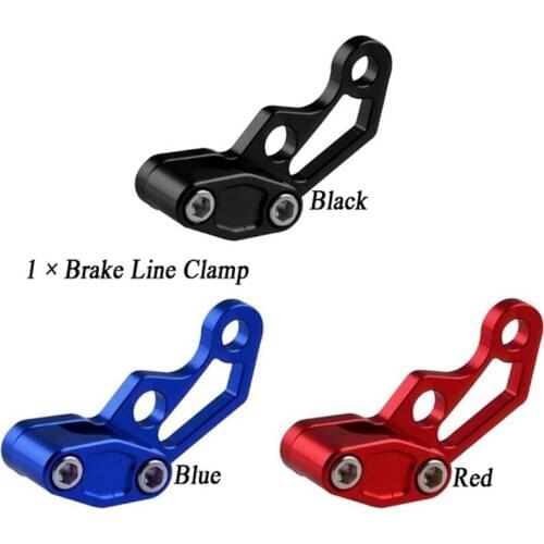 1pc Universal Aluminum Motorcycle Oil Pipe Cable Clip Brake Cable Tube Line Clamps Fit For Dirt Bike ATV Black/Red/Blue