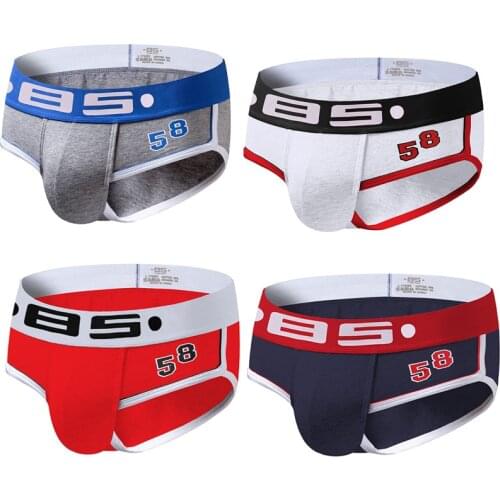 100%Cotton Men Briefs Mens Underwear Elasticity Underwear Male Comfortable Panties Sexy Male Shorts Briefs Hot