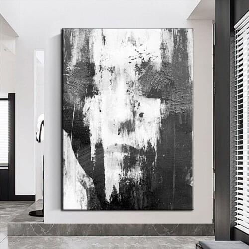 100% Hand Painted Newest Design Wall Nordic Retro Abstract Oil Painting Canvas Art Hot Selling Wall Decoration Artwork No Frame
