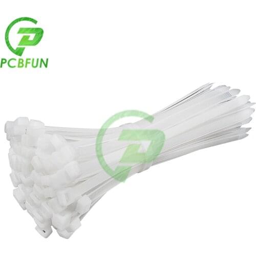 100 Pcs Nylon Cable Self-locking Plastic Wire Zip Ties Set Multifunctional 4*200 5*200 8*200 Loop Wire Wrap Zip Ties