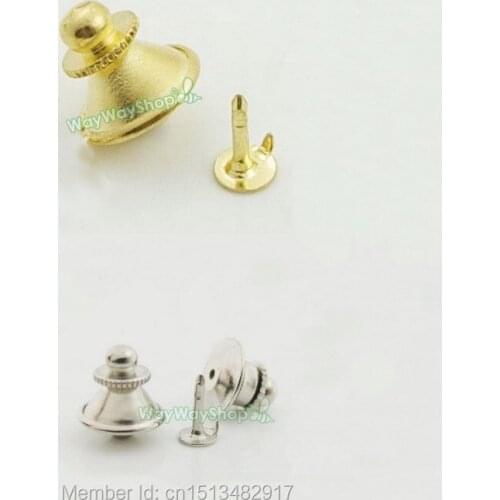 20 PCS Guard Pin Clutch Backs Locking Tie Tac Tack for Rock Biker Nickle Gold Choice