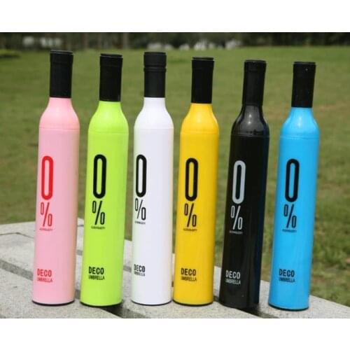 25pcs/lot High Quality Designer Personalized Clear Rain Umbrellas! creative wine bottle Umbrella 41 color Free shipping