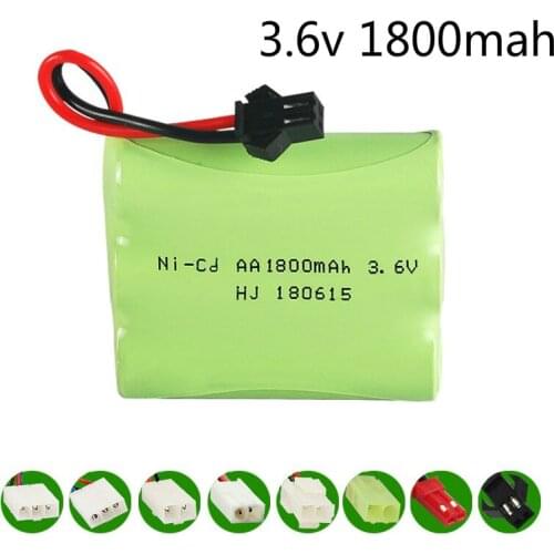 3.6v 1800mah Battery AA Ni-CD Battery NICD 3.6v battery pack for RC toy Car Boat model RC toy Battery