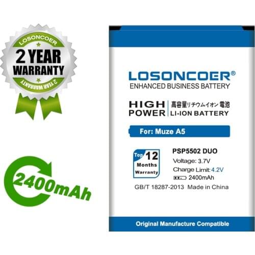 LOSONCOER Battery 2400mAh PSP3507 PSP5502 Phone Battery For Prestigio Wize N3 PSP3507DUO PSP 3507 DUO PSP3508 PSP5502