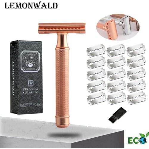 LEMONWALD Safety Razor Men Razor Double Razor Environmental Protection Razor Give 5 Blades Birthday Gifts Christmas Gifts
