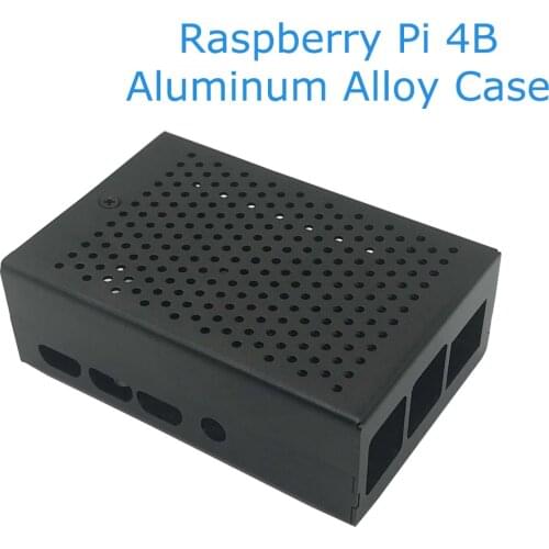 Raspberry Pi 4 Case Aluminum Alloy Case With Cooling Fan Box Shell Enclosure Protecting Cover Sliver Black For Raspberry Pi 4B