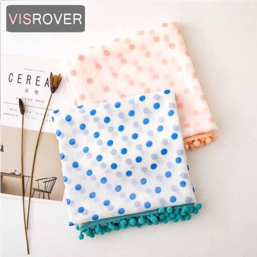Flower Printing Beach Scarf Luxury Brand Viscose Big Scarf dot Print Hijab Hair Womens Scarfs Fashionable Spring Scarves