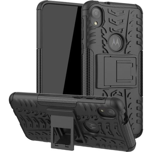 For Motorola Moto E6 G7 Z4 Play G7 Plus G7 Power Case Hard Plastic Soft Silicone Hybrid Armor Stand PC + TPU Cover